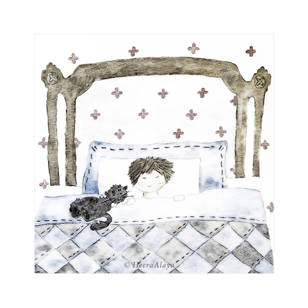 HeeraAlaya_Individual_Foundation_Child and cat asleep
